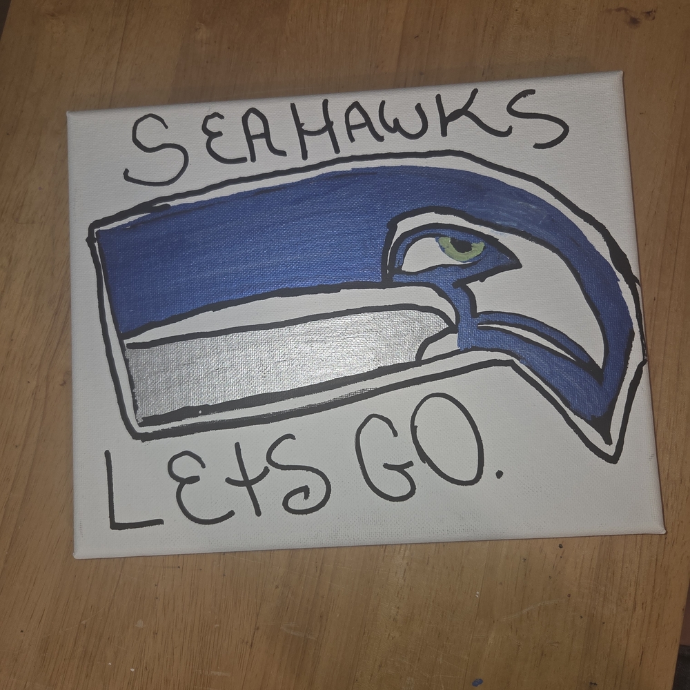 Seahawks Canvas Art Handmade By Me